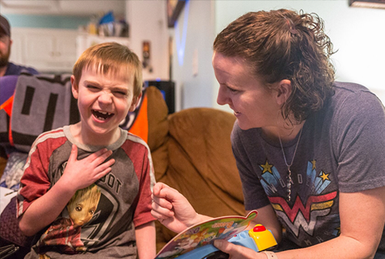 Gibson Williams with his mom Allison in Athens, GA