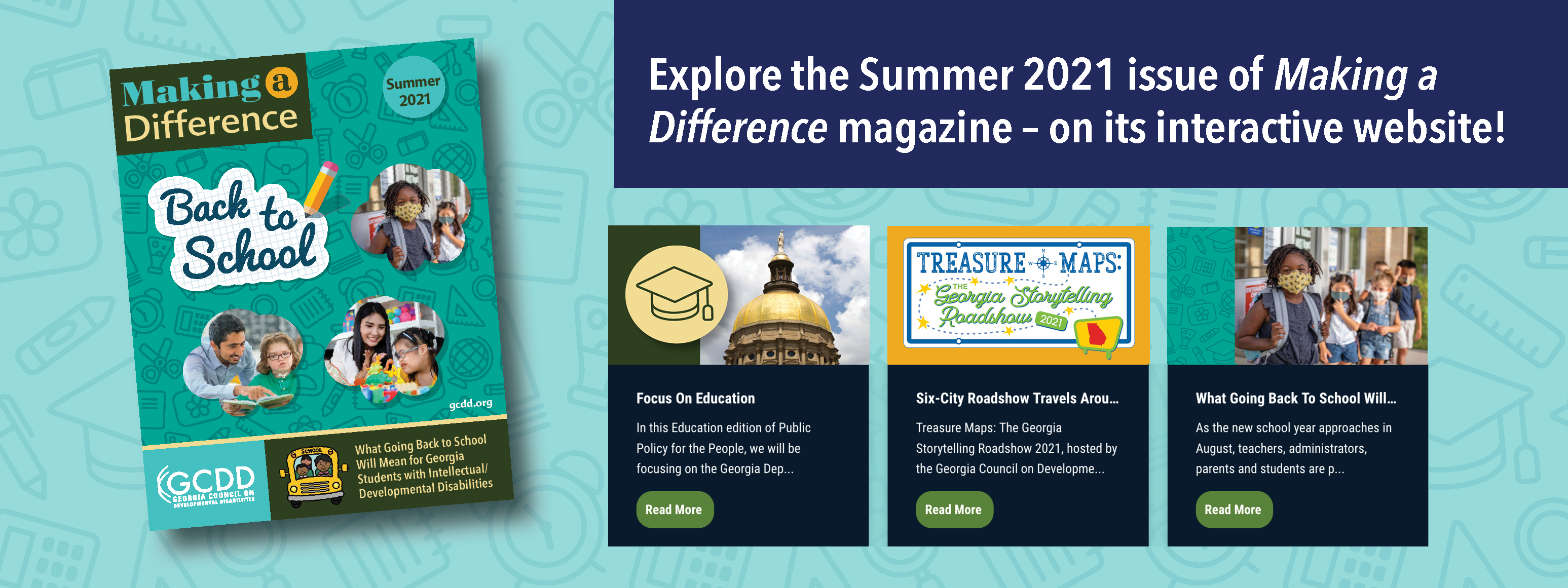 Read the latest digital issue of GCDD’s Making a Difference Magazine – Summer 2021