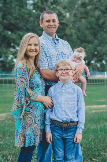 Erin and David Nobles with children Walker and Gracie Joy