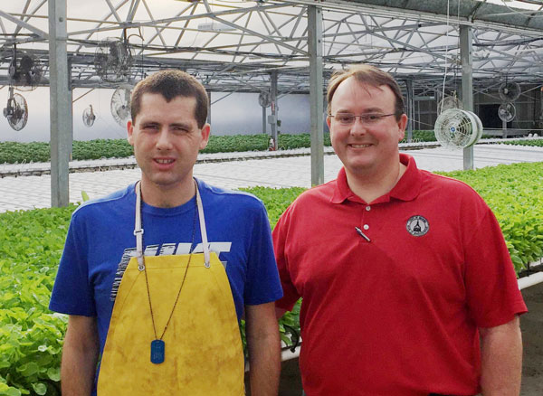 Chad Roberts was visited by Rep. Scot Turner at Sweetwater Growers in Canton for TYLTWD