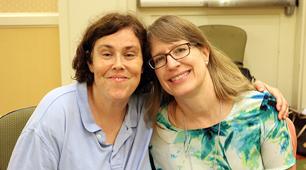 Two women at GCDD meeting